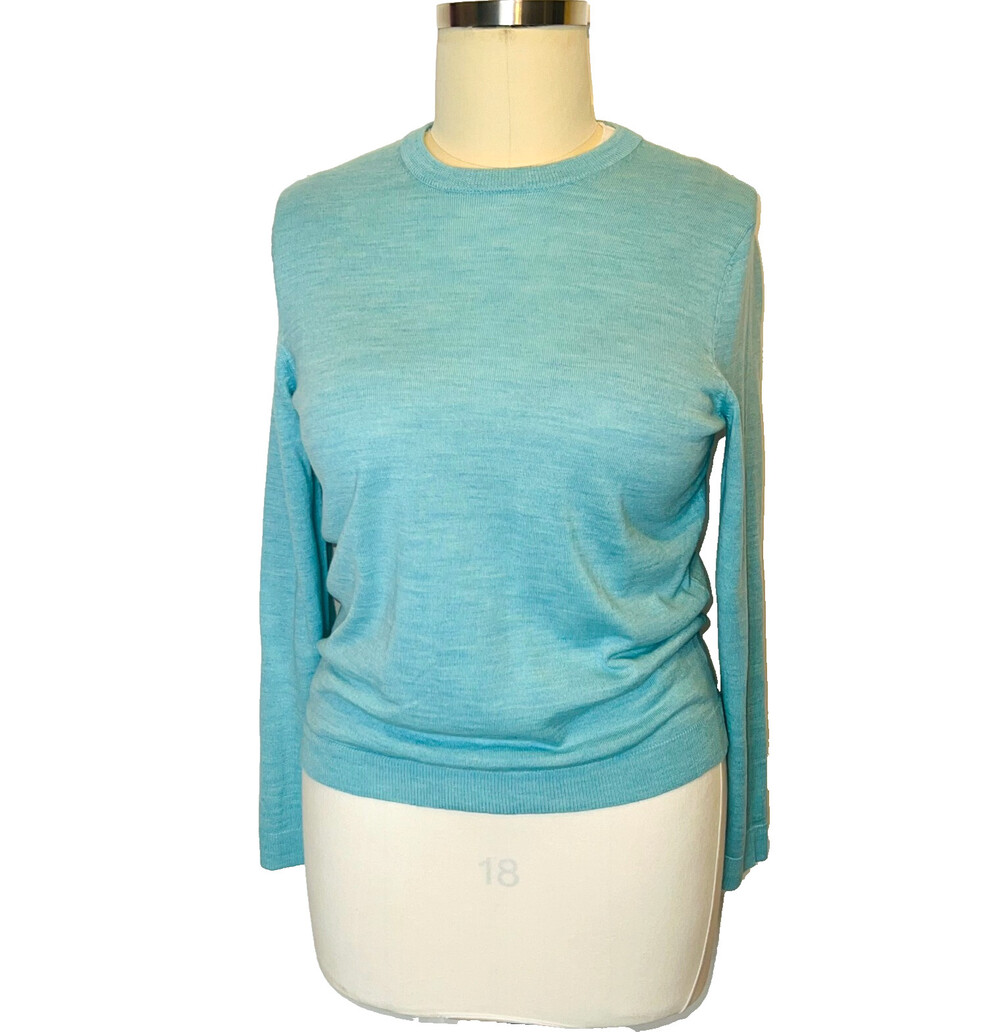 Apt. 9 Women's Size L Sweater Caribbean Blue Long Sleeve Crew Neck